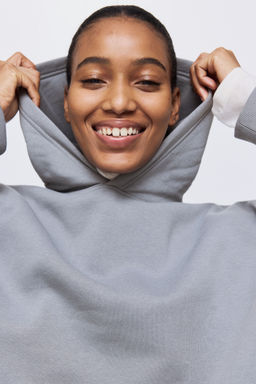 H&M - Women Grey Hoodie
