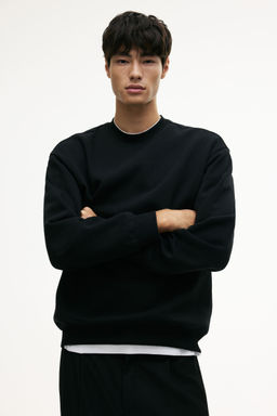 H&M - Men Black Loose Fit Sweatshirt