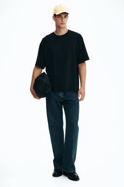 H&M - Men Black Loose Fit T-Shirt