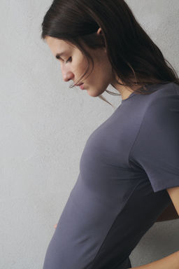 H&M - Women Grey Sports T-Shirt With Softmove