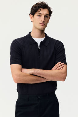 H&M - Men Blue Slim Fit Polo Shirt