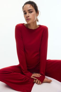 H&M - Women Red MAMA Pointelle Jersey Pyjamas