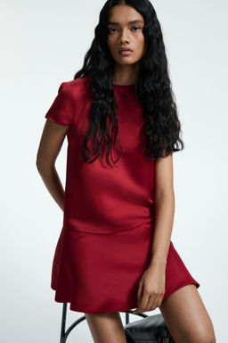 H&M - Women Red Satin Dress