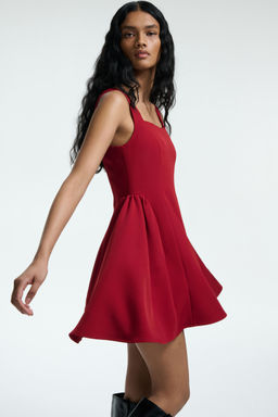 H&M - Women Red Flared-Skirt Dress
