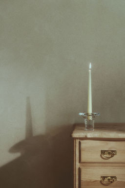 H&M - Transparent High Glass Candle Holder