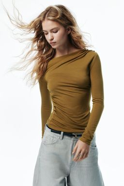 H&M - Women Green Draped Viscose Top