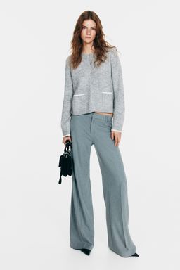 H&M - Women Grey Cable-Knit Cardigan