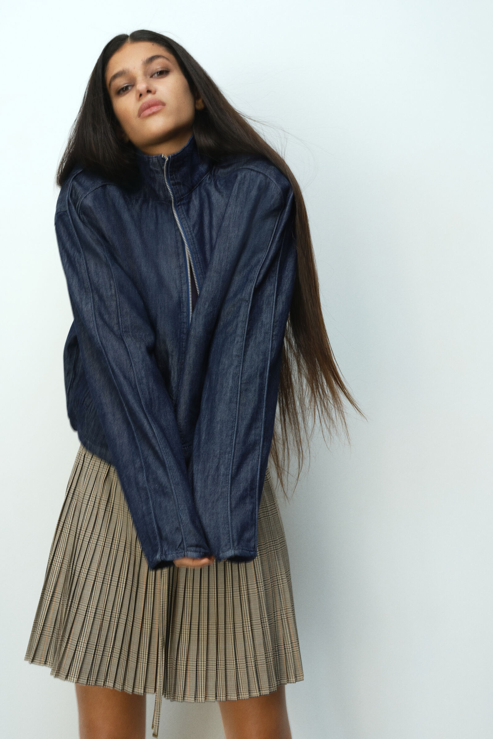 h&m Women Blue Sporty Denim Jacket-picture-41