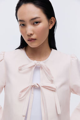 H&M - Women Pink Tie-Front Jacket