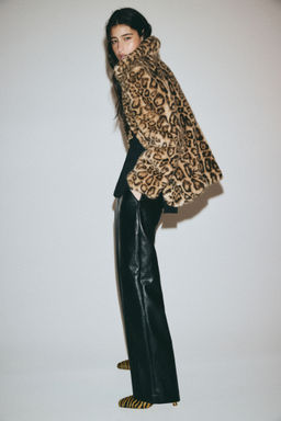 H&M - Women Black Coated Trousers