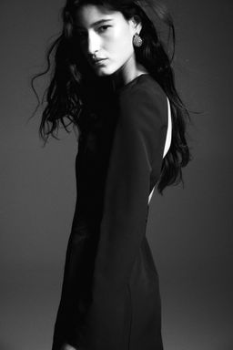 H&M - Women Black Open-Back Dress