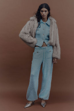 H&M - Women Turquoise Fluffy Sweatpants