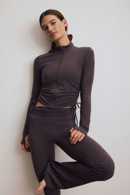 H&M - Women Grey Flared Sports Leggings With Softmove