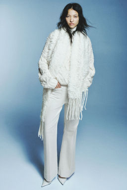 H&M - Women White Mohair-Blend Scarf