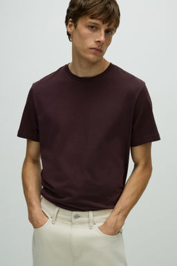 H&M - Men Purple Slim Fit T-Shirt