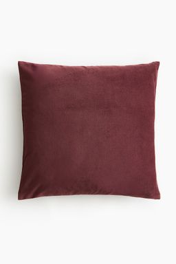 H&M - Red Cotton Velvet Cushion Cover