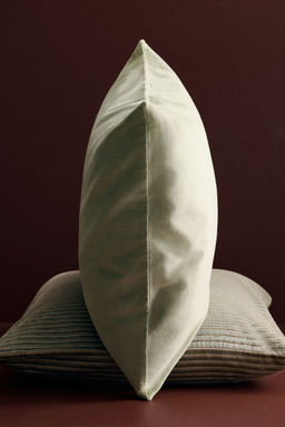 H&M - Green Cotton Velvet Cushion Cover