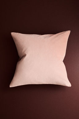 H&M - Pink Cotton Velvet Cushion Cover