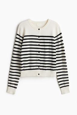 H&M - Women White Fine-Knit Cardigan