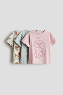 H&M - Girls 3-Pack Printed Jersey Tops