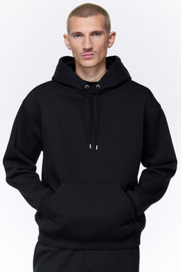 H&M - Men Black Loose Fit Hoodie
