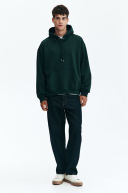 H&M - Men Green Loose Fit Hoodie