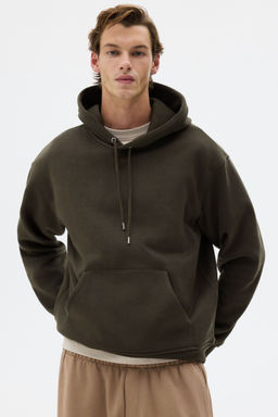 H&M - Men Black Loose Fit Hoodie