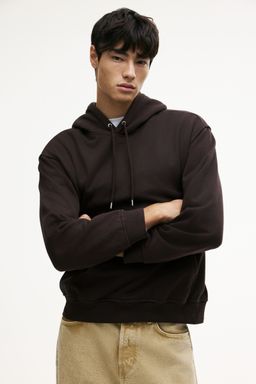 H&M - Men Brown Loose Fit Hoodie