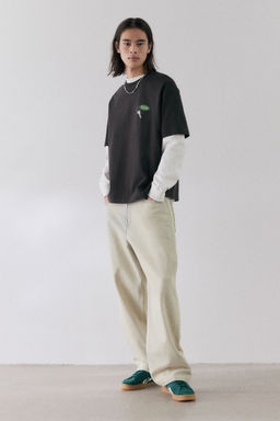 H&M - Men Green Loose Fit T-Shirt