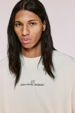 H&M - Men Beige Loose Fit T-Shirt