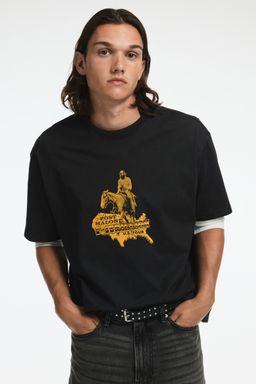 H&M - Men Black Loose Fit T-Shirt