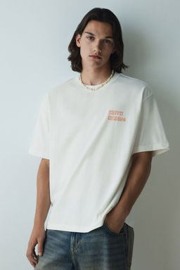H&M - Men White Loose Fit T-Shirt
