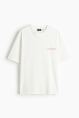 H&M - Men White Loose Fit T-Shirt