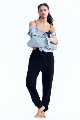 H&M - Women Black High-Waisted Joggers