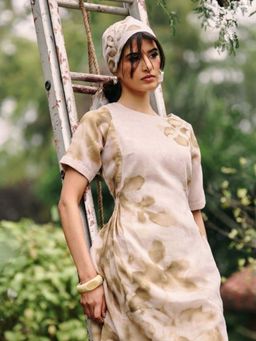Contemponari - Printed Midi Fit And Flare Dress