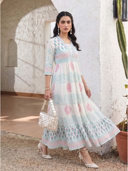 Mamicha - Meera Blue Kalidaar Dress