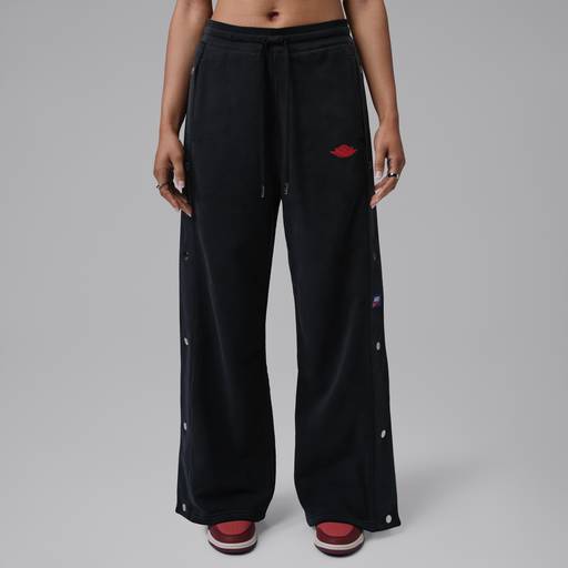 Jordan Flight Fleece - Women's French Terry Press-Stud Trousers