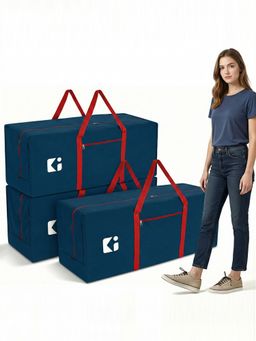 Kuber Industries - 3 Pcs Blankets/Clothes Storage Bag