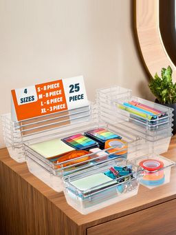 Kuber Industries - Storage Organizer Set Kitchen Organizer Makeup Organizer Tray Set Desk