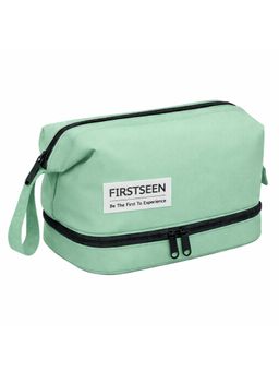 Firstseen - Cosmetic Toiletry Bag, Dual Compartment Travel Organizer, Waterproof Makeup Pouch