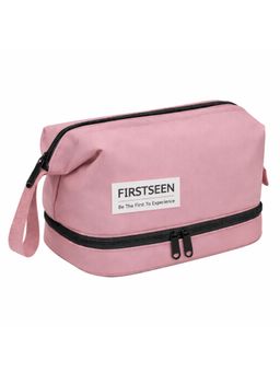 Firstseen - Cosmetic Toiletry Bag, Dual Compartment Travel Organizer, Waterproof Makeup Pouch