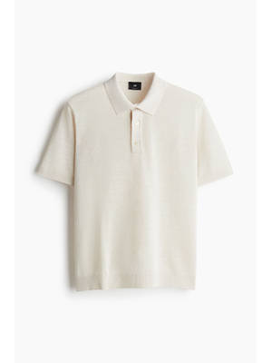 H&M Regular Fit Fine-Knit Polo Shirt