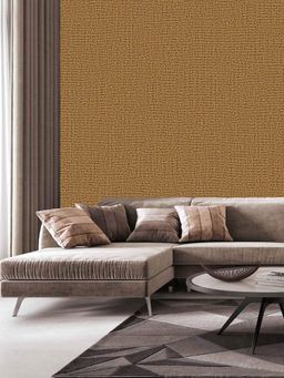 Excel - Wallpaper Straw Weave In Brown Textured