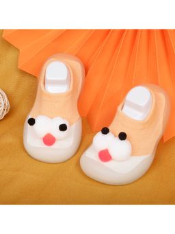 Baby Moo - Slip-on Shoes 3d Eyes Peach