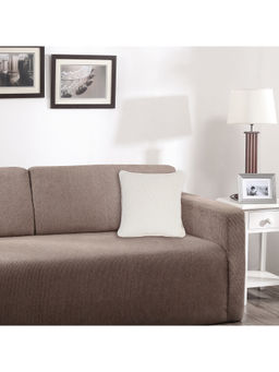 Maspar - Colorart Charlotte Yarn Dyed Texture 310GSM Beige Cushion Cover