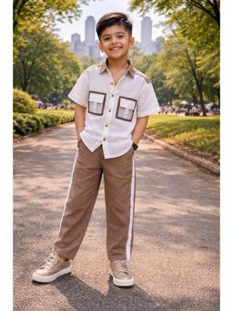 Funny Bones - The Truffle & Tide Solid Premium Linen Shirt With Pant