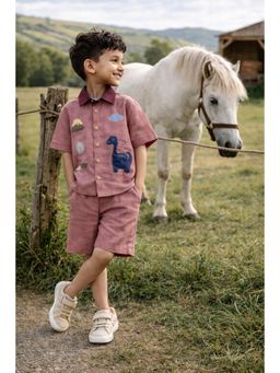 Funny Bones - Ancient Valley Applique Embroidered Premium Linen Co-Ord Set