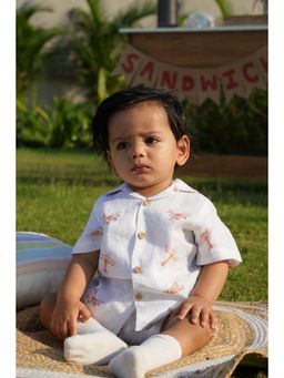 Funny Bones - Little Sky Glider Print Premium Linen Co-Ord Set