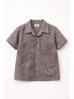 Funny Bones - Windows Of Chatters embroidered Premium Linen Co-Ord Set