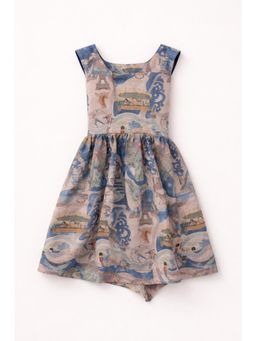 Funny Bones - The Wonders Of Carnival Print Premium Linen Dress